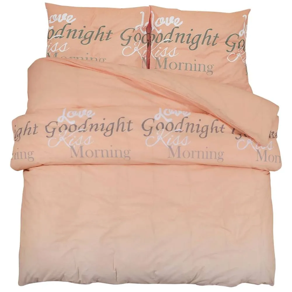 Berkfield Home Duvet Cover Set Pink 200x200 cm Cotton