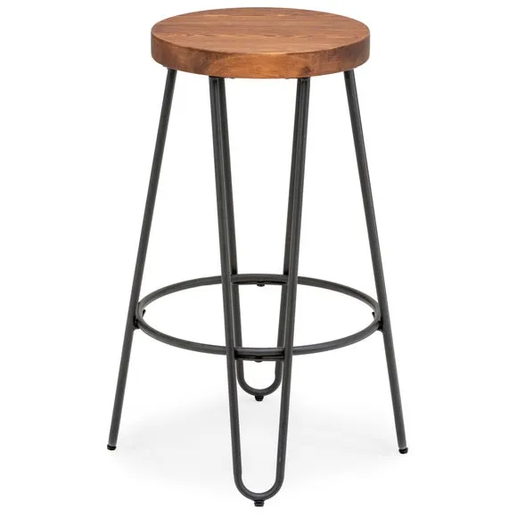 Torino Counter Height Bar Stool, Black Metal 3