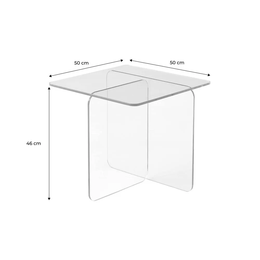 sweeek Square coffee table tempered glass in Clear 5