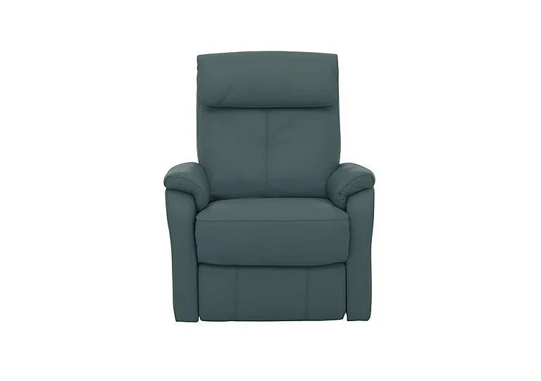 Rowan Leather Swivel Rocker Recliner Armchair - BV Lake Green