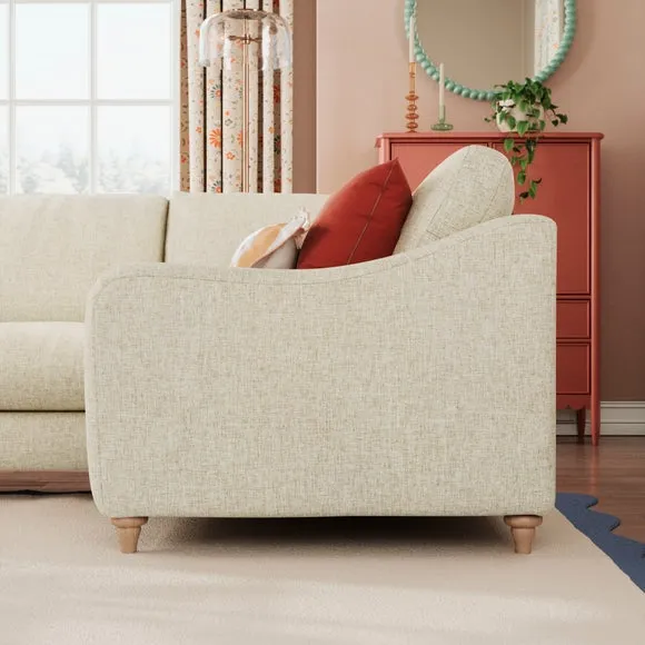 Hattie Slub Faux Linen Corner Sofa 3