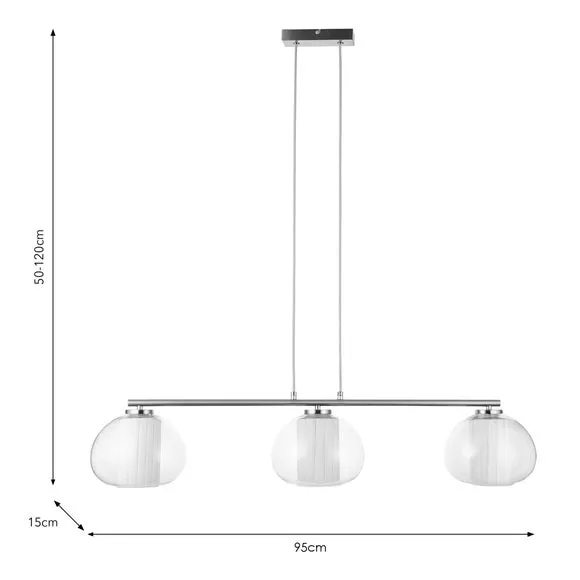 Harnell 3 Light Adjustable Diner Ceiling Light 6
