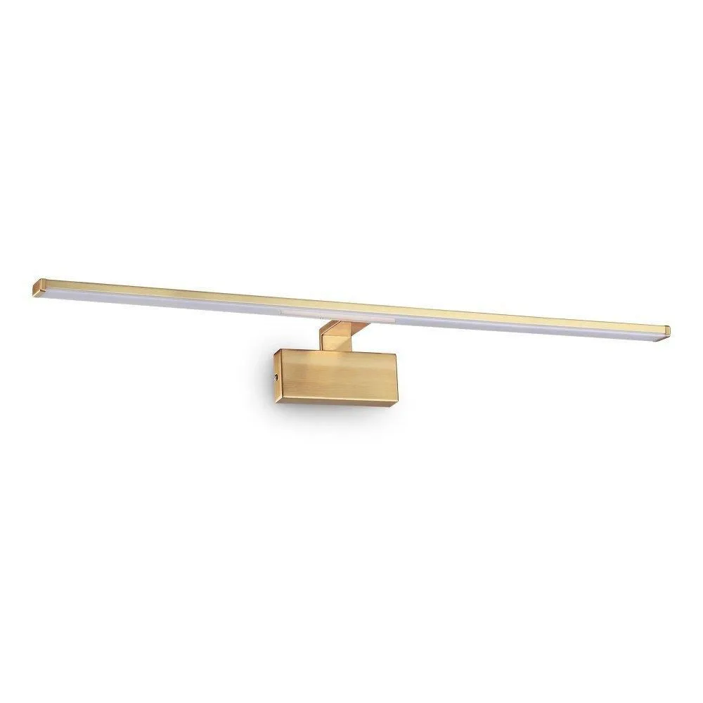 Netlighting Alma Integrated LED Picture Wall Lamp 1 Light Brass Satin 3000K in Yellow