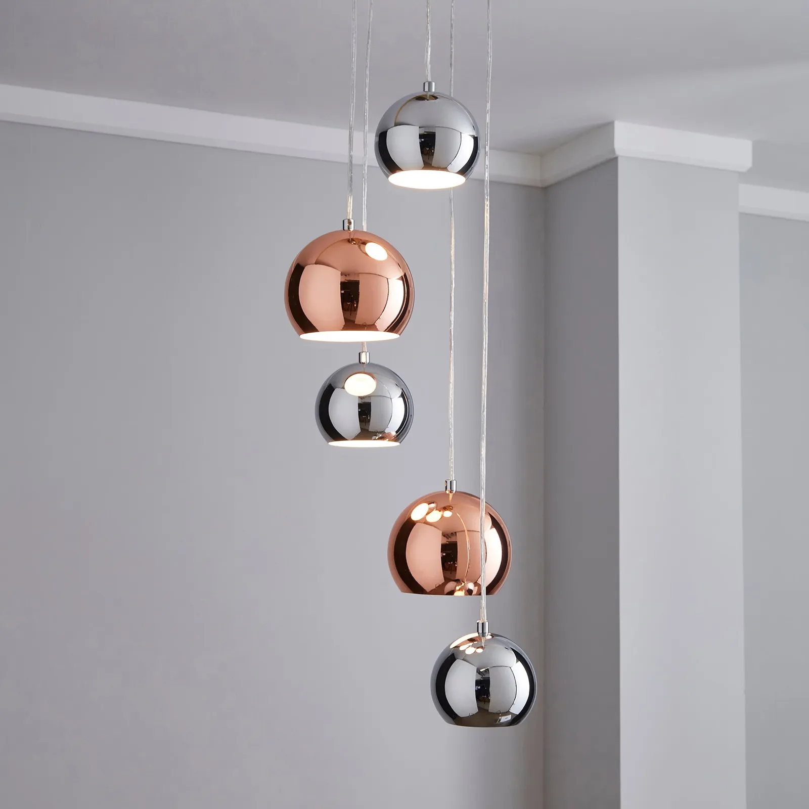 Sora Metallic 5 Light Cluster Ceiling Light