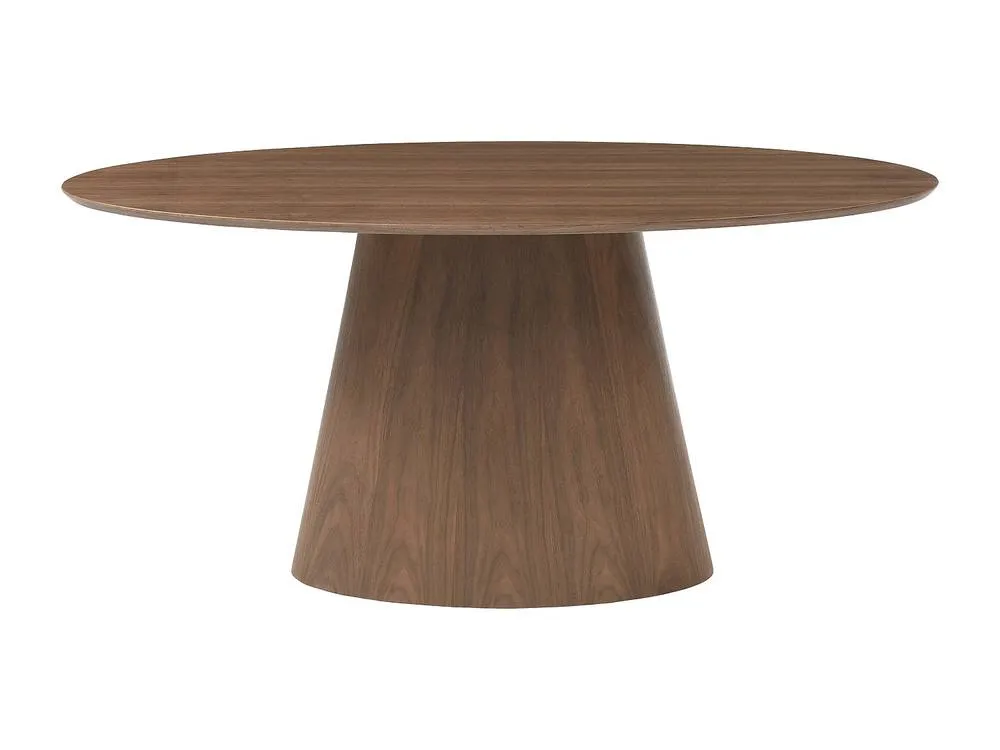 Vente-unique 6 - Seater Dining Table With Walnut Veneer - Dark Natural - ANTELADA 4