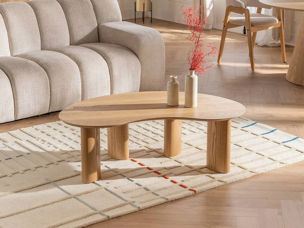 Vente-unique Ash Veneer Coffee Table - Light Natural- CALYNOR in Light Oak 3