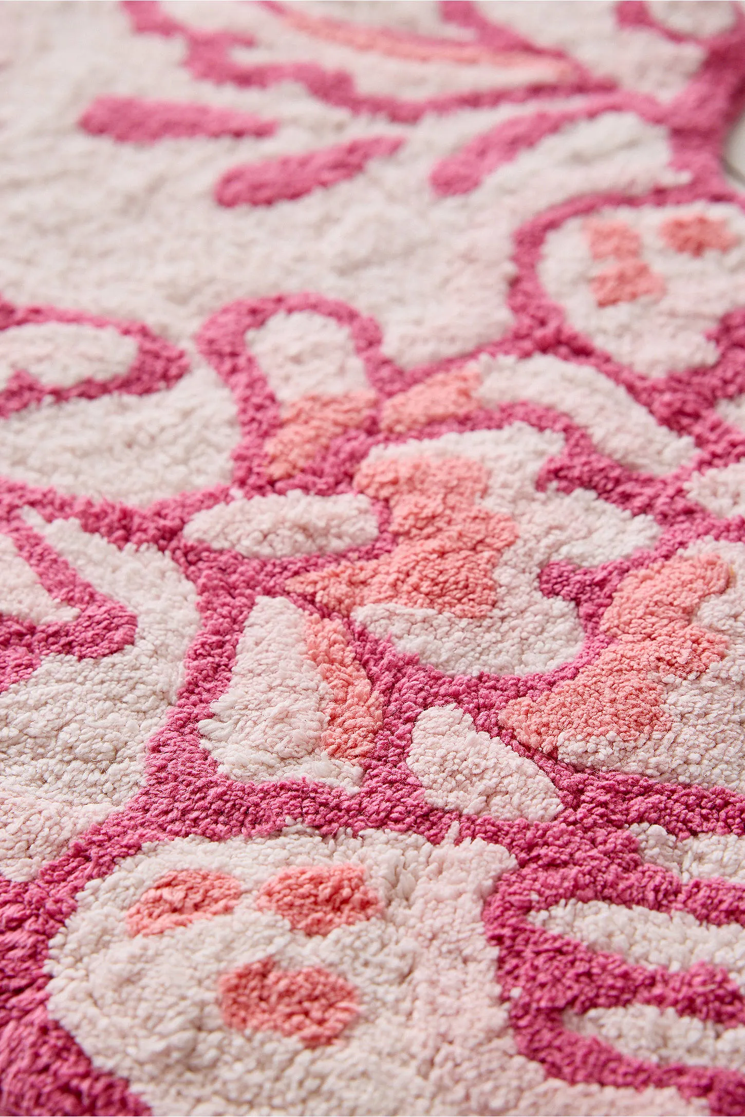 Delft Cat Bath Mat - Pink 4