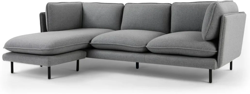 Wes 3 Seater Chaise End Corner Sofa, Elite Grey