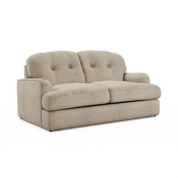 Martha Slub Faux Linen 2 Seater Double Sofa Bed 6