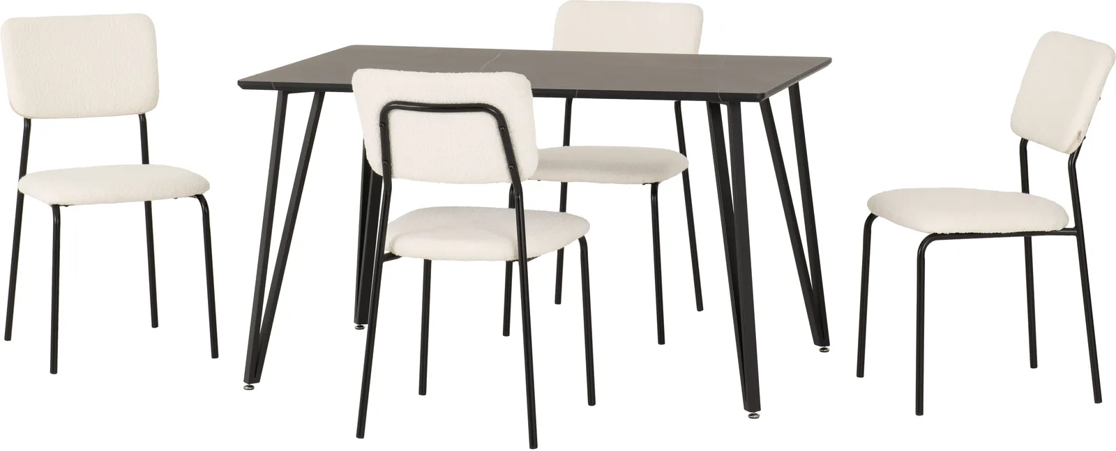 Seconique Marlow & Sheldon Dining Set in Ivory 2