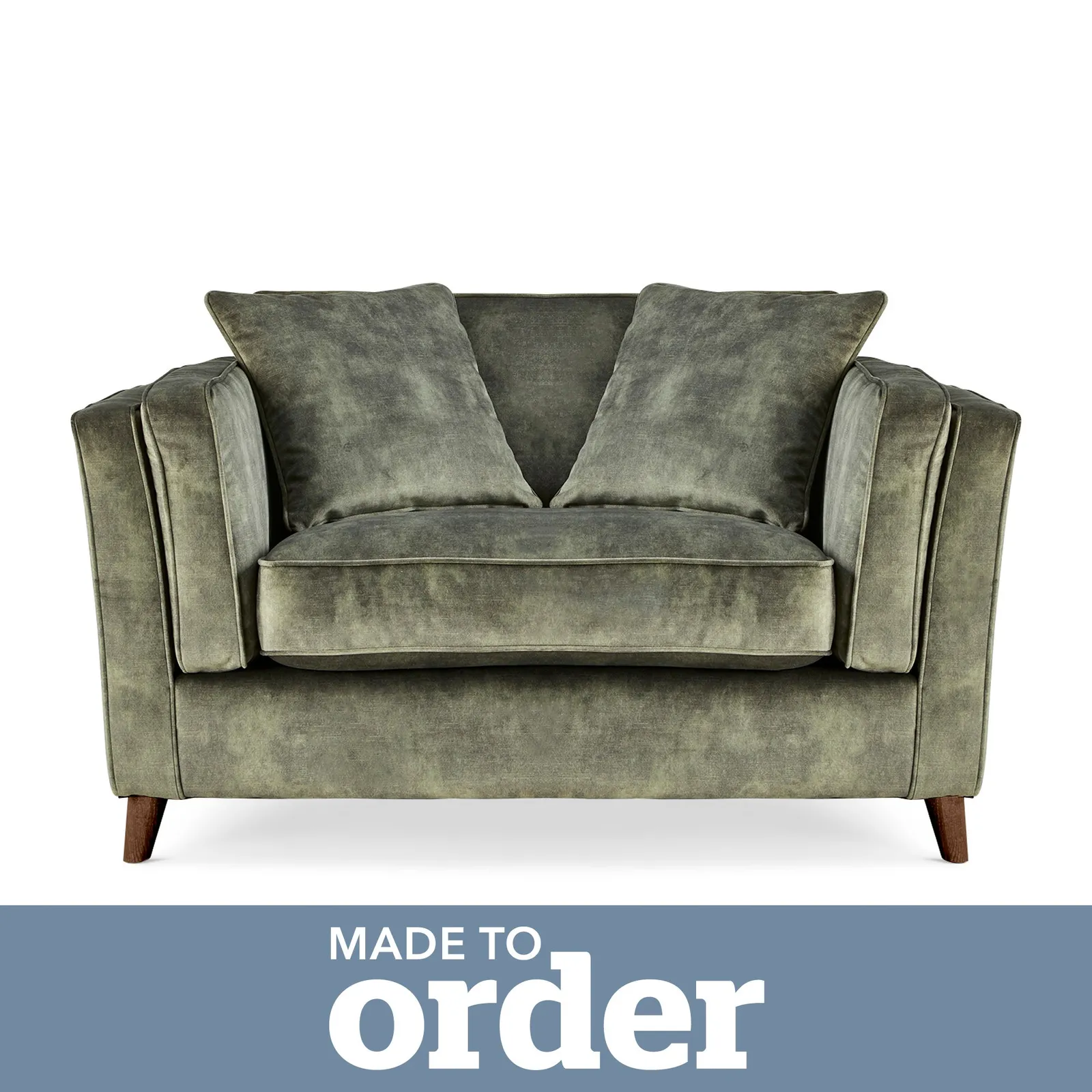 Arabella Snuggle Chair Slub Velvet Green