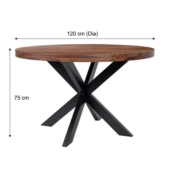Indus Valley Logan 4 Seater Round Dining Table 6