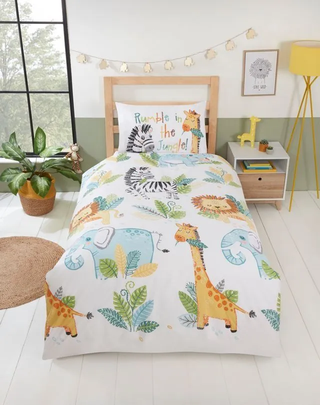 Rapport Home Rumble In The Jungle Duvet Cover Set with Pillowcase in Green 3