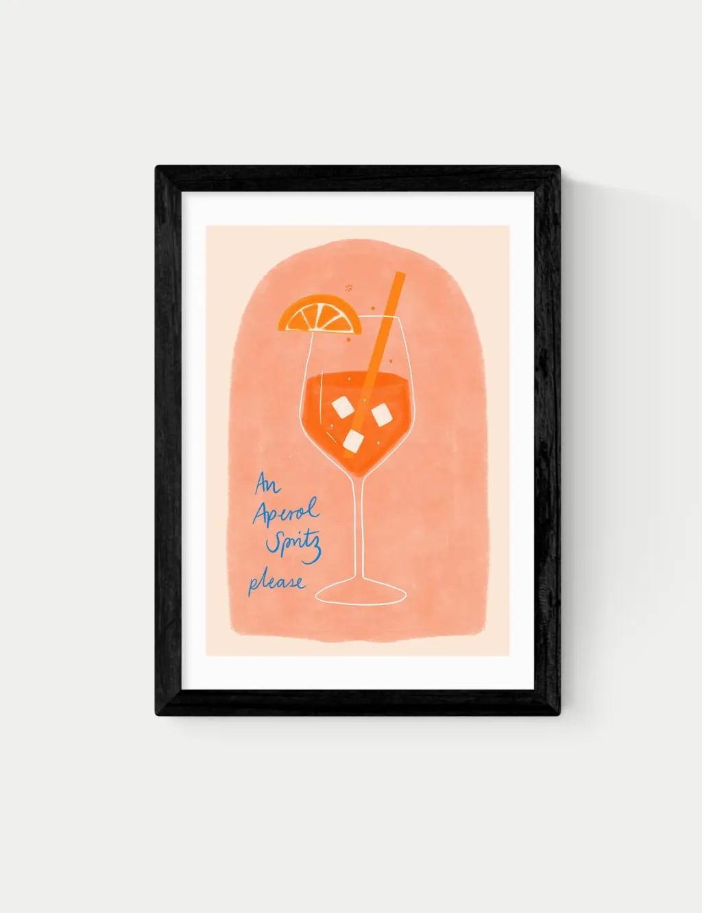 East End Prints Aperol Framed Art Black