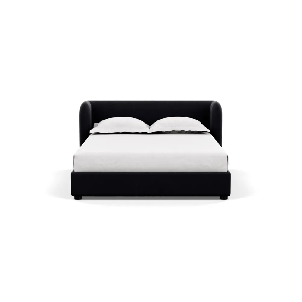 Scp Group Bed Double Velvet Black