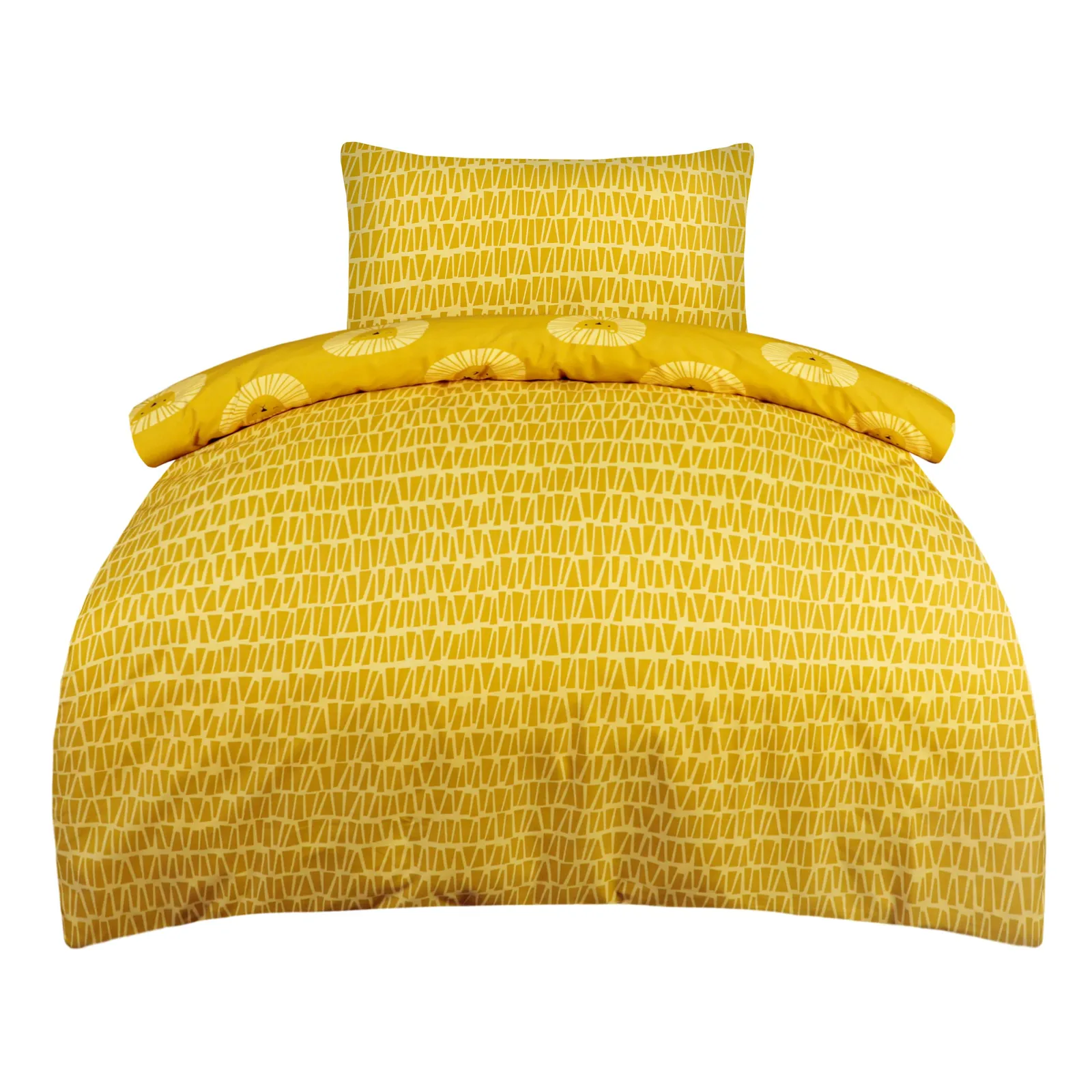 Smart Living Luxury Super Soft Lion Reversible Duvet Set & Pillowcases in Gold 4