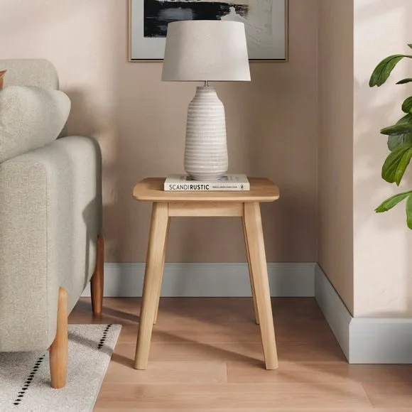 Edda Lamp Table, Oak Effect
