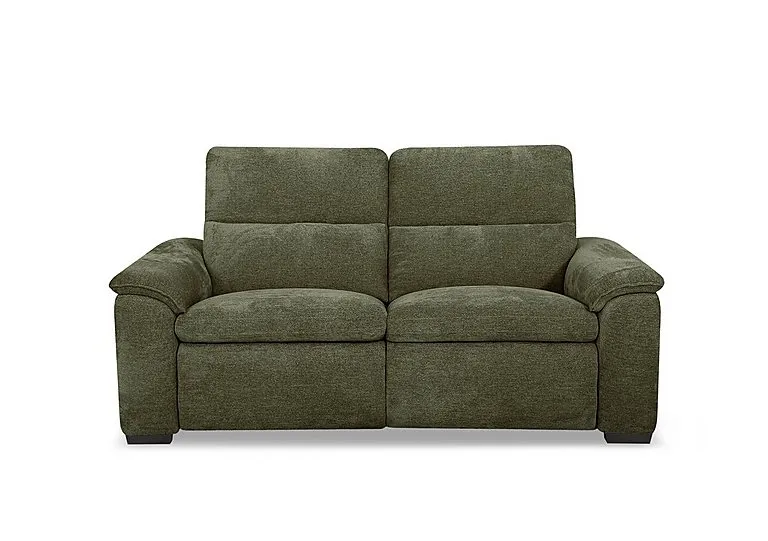Relax 2 Seater Fabric Power Recliner Sofa with Power Headrests - Olive Green - Sofas and Armchairs - In Time for Christmas
