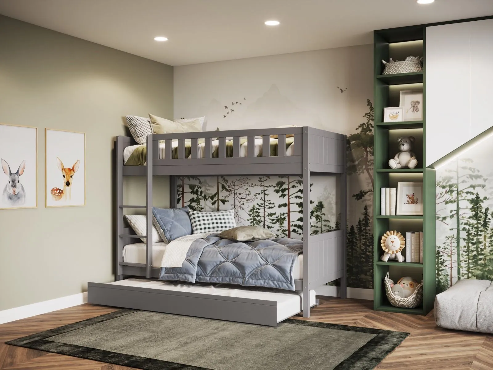 Flair Bea Bunk Bed in Grey 5