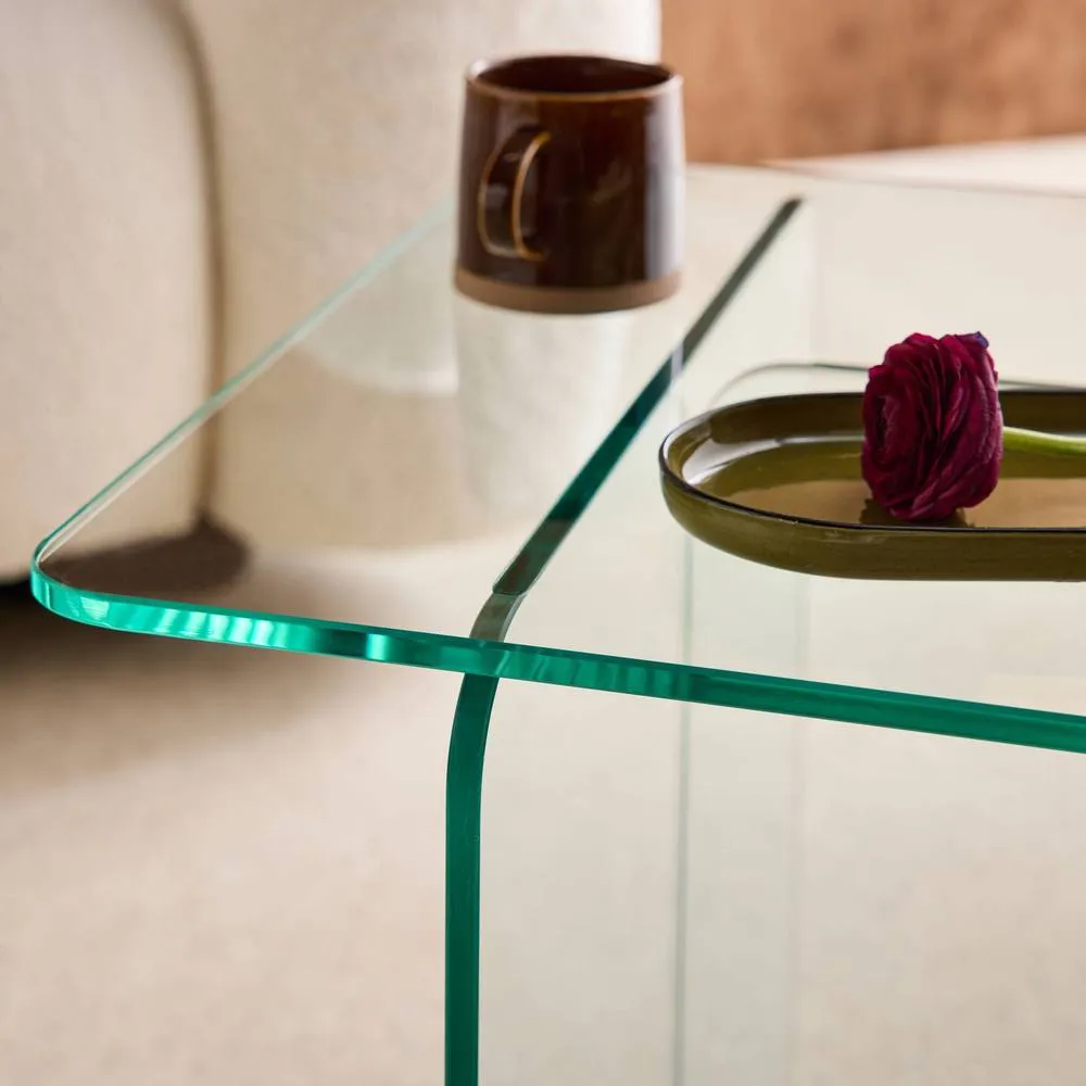 sweeek Square coffee table tempered glass in Clear 6