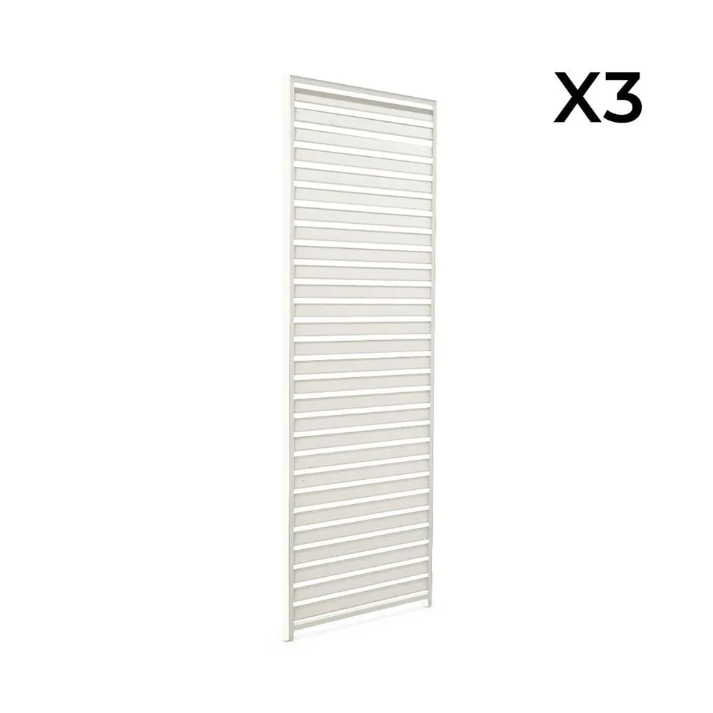 sweeek Set of 3 louvers 130cm for bioclimatic pergola Triomphe 3x4m in Beige 3