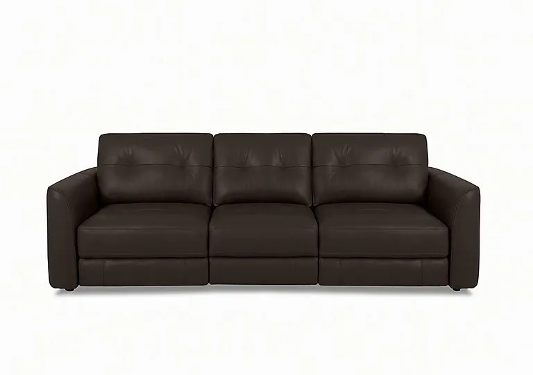 Drift 3 Seater Leather Power Glider Sofa - Dark Chocolate - Sofas and Armchairs - In Time for Christmas