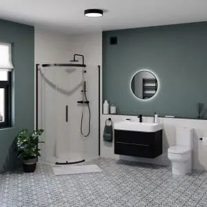 Sensio Nebula Black Round Colour Changing LED Bathroom Mirror - 600mm 2