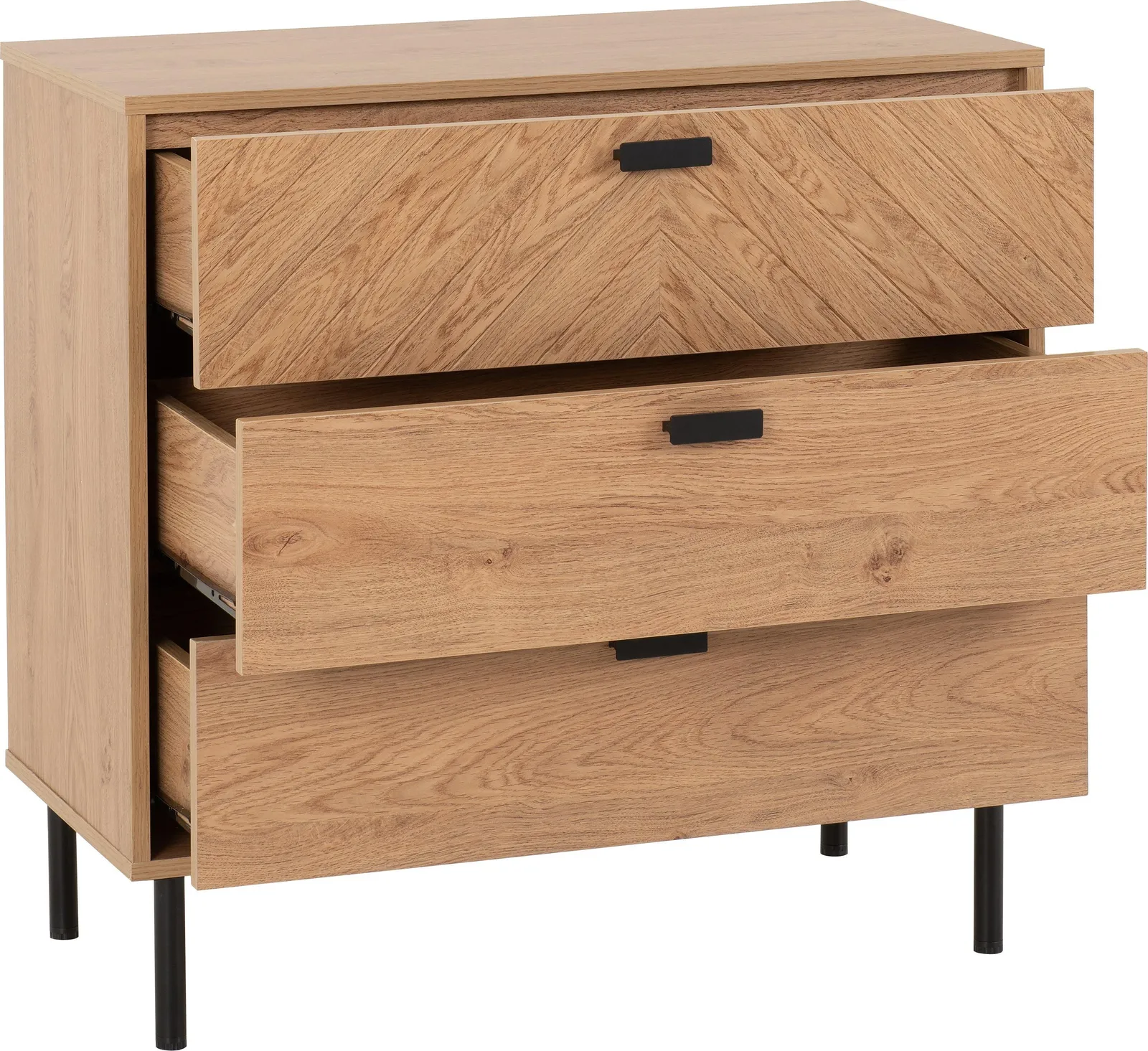 Seconique Leon 3 Drawer Chest in Natural 3