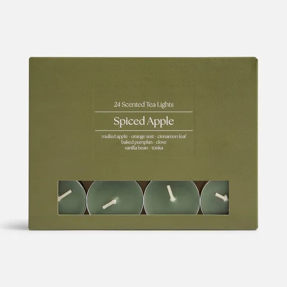 Set of 24 Spiced Apple & Cinnamon Tealights 3