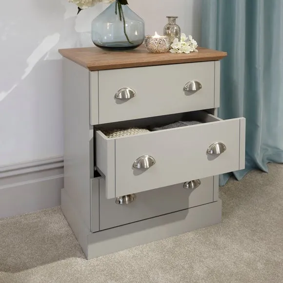 Kendal 3 Drawer Chest, Grey 2