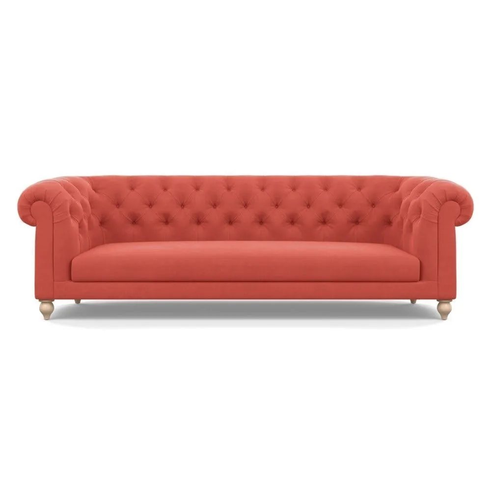 Heal's Fitzrovia 4 Seater Sofa Linen Grenadine Natural Feet