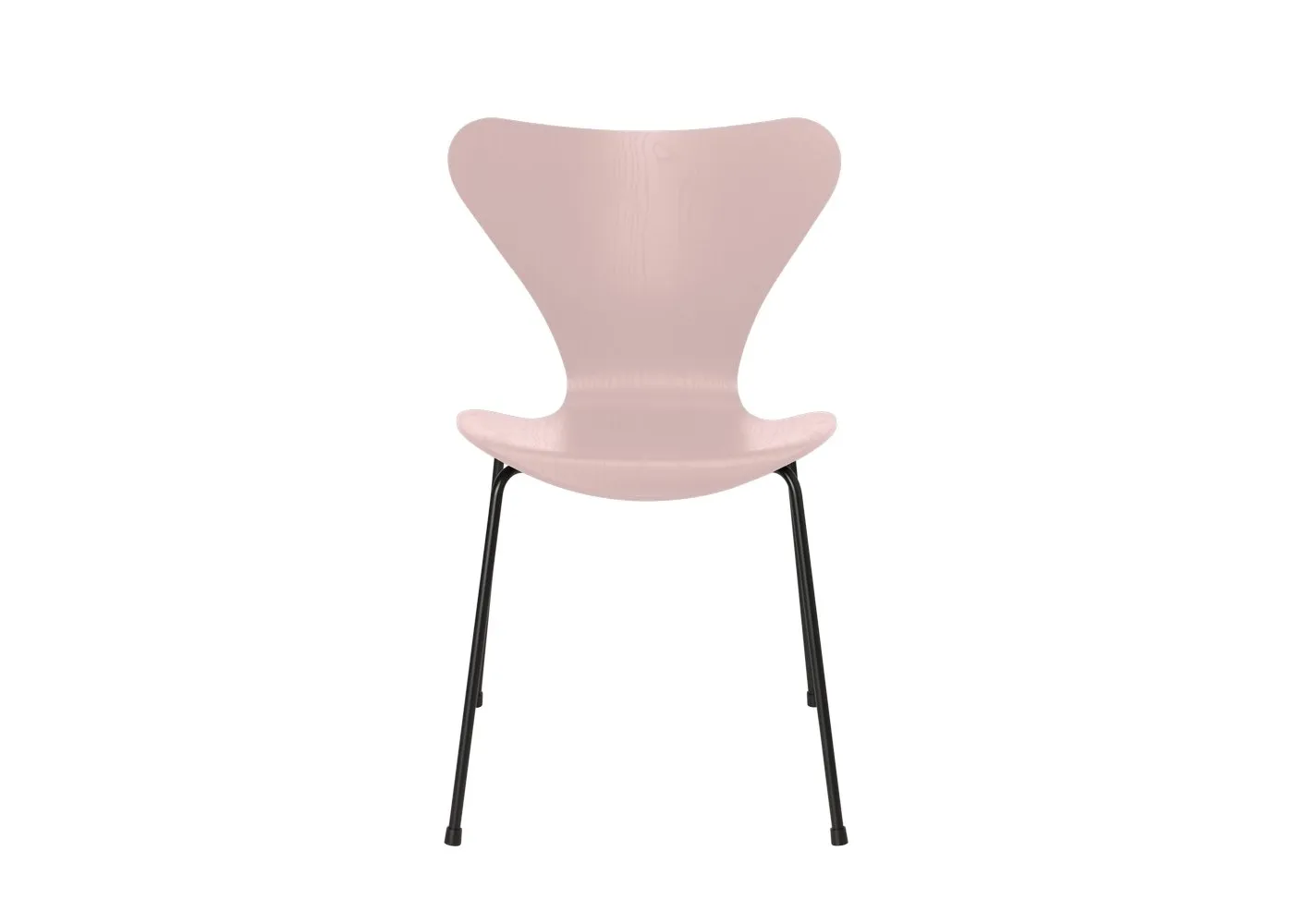 Fritz Hansen Series 7 Chair Coloured Ash Pale Rose Black Legs