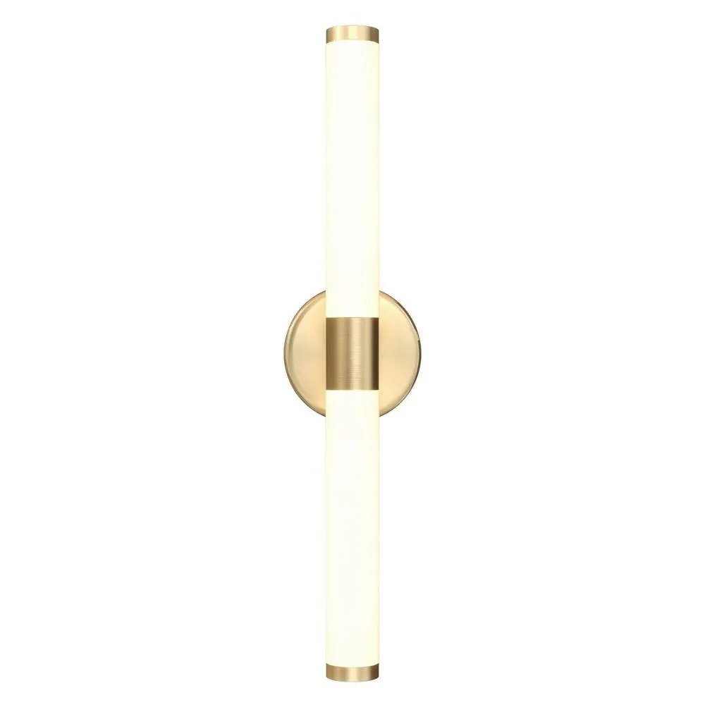 Netlighting Axis Modern Integrated LED Wall Lamp Gold 3000K Acrylic Frosted Shade 2