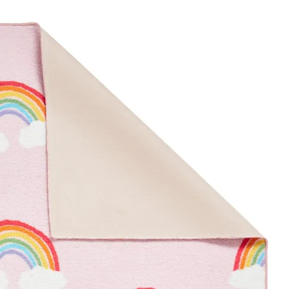 Catherine Lansfield Kids Rainbow Hearts Rug 3