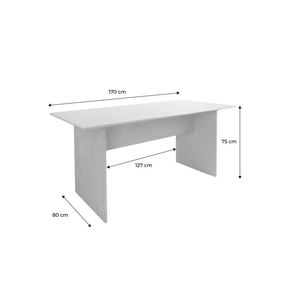 sweeek Rectangular dining table, carved wood effect, seats 4-6, 170cm in Dark Brown 3