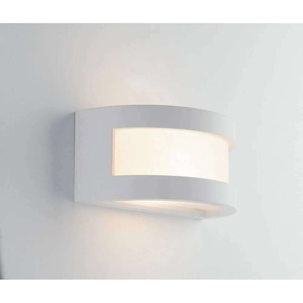 Netlighting Cervinia Flush Paintable Plaster Wall Light White E27