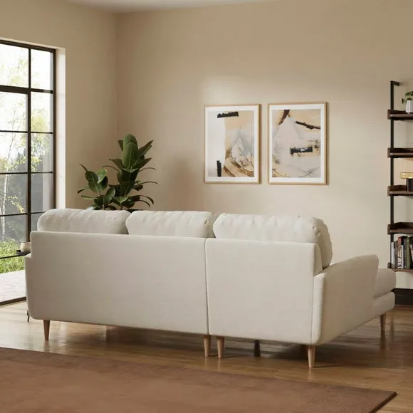 Sven Soft Texture Chenille Large Corner Chaise Sofa 2