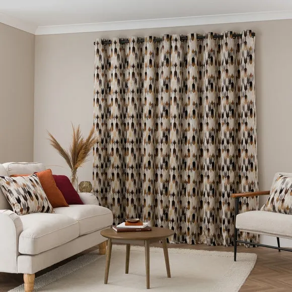 Kelso Cut Velvet Eyelet Curtains 4