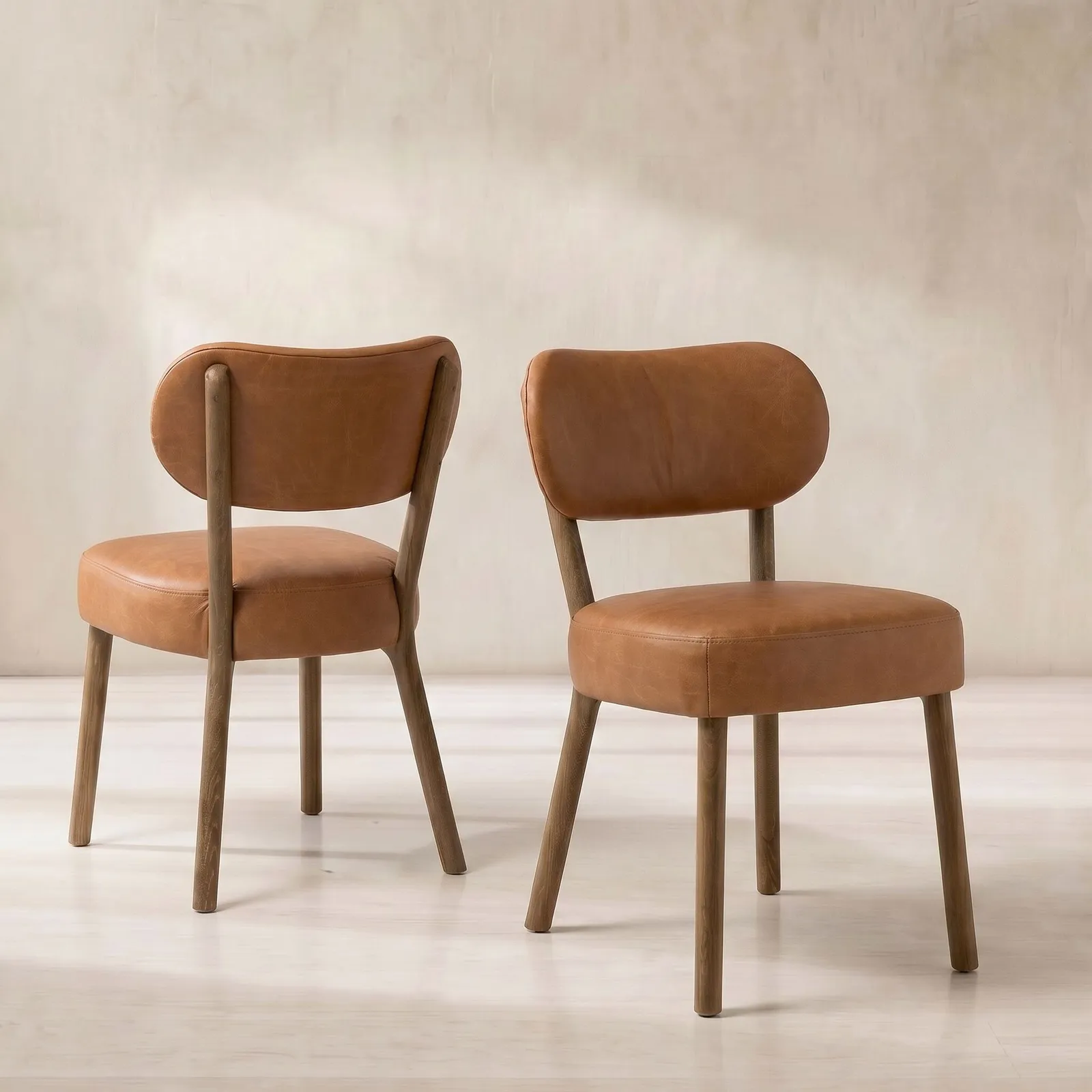 Dove Dining Chair, Brown Leather | Barker & Stonehouse