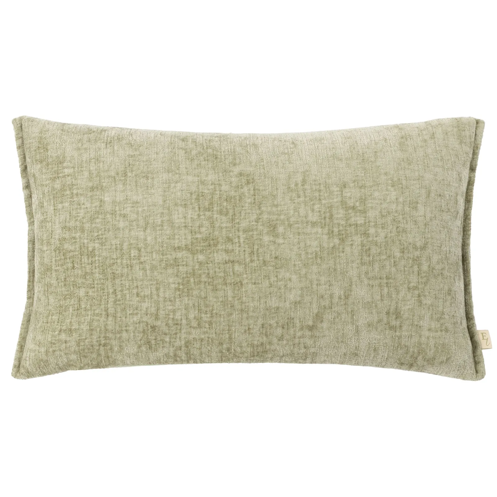 Evans Lichfield Buxton Chenille Reversible Rectangular Cushion in Light Green