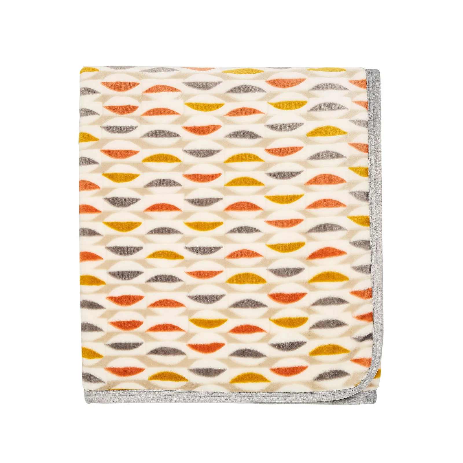 Helena Springfield Cassia Grove Cinnamon Fleece Throw Yellow/Orange/White