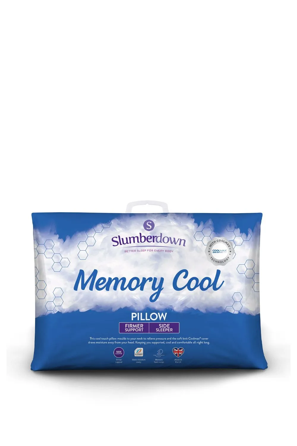 Slumberdown Single Memory Cool Firm Support Pillow in White