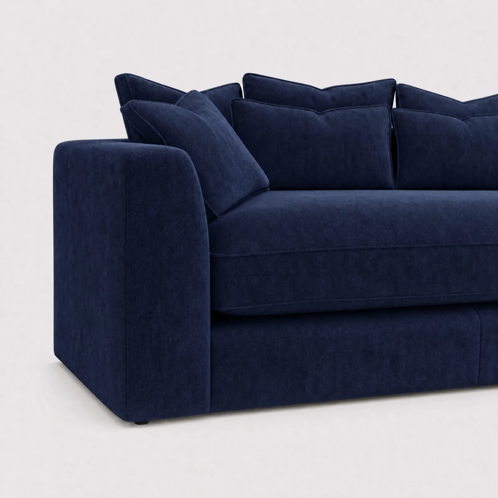 Harrington 1 Arm Small Modular Sofa Left, Navy Fabric | Barker & Stonehouse 2