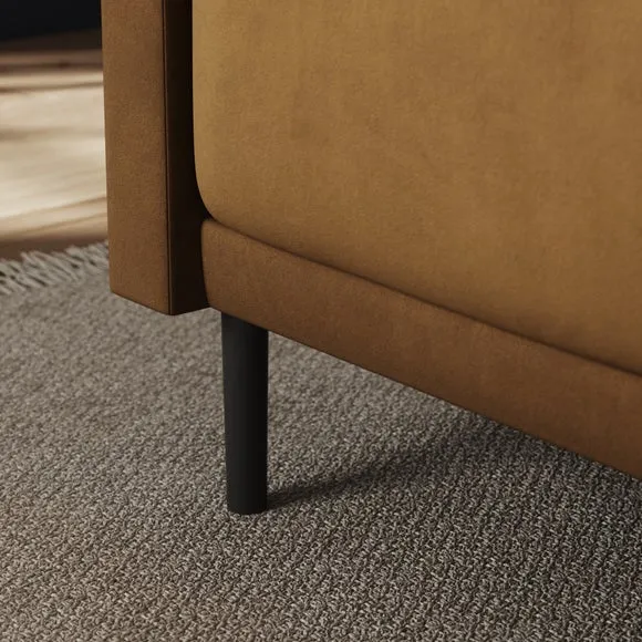 Amali Corner Dining Bench, Matte Plush Velvet 4