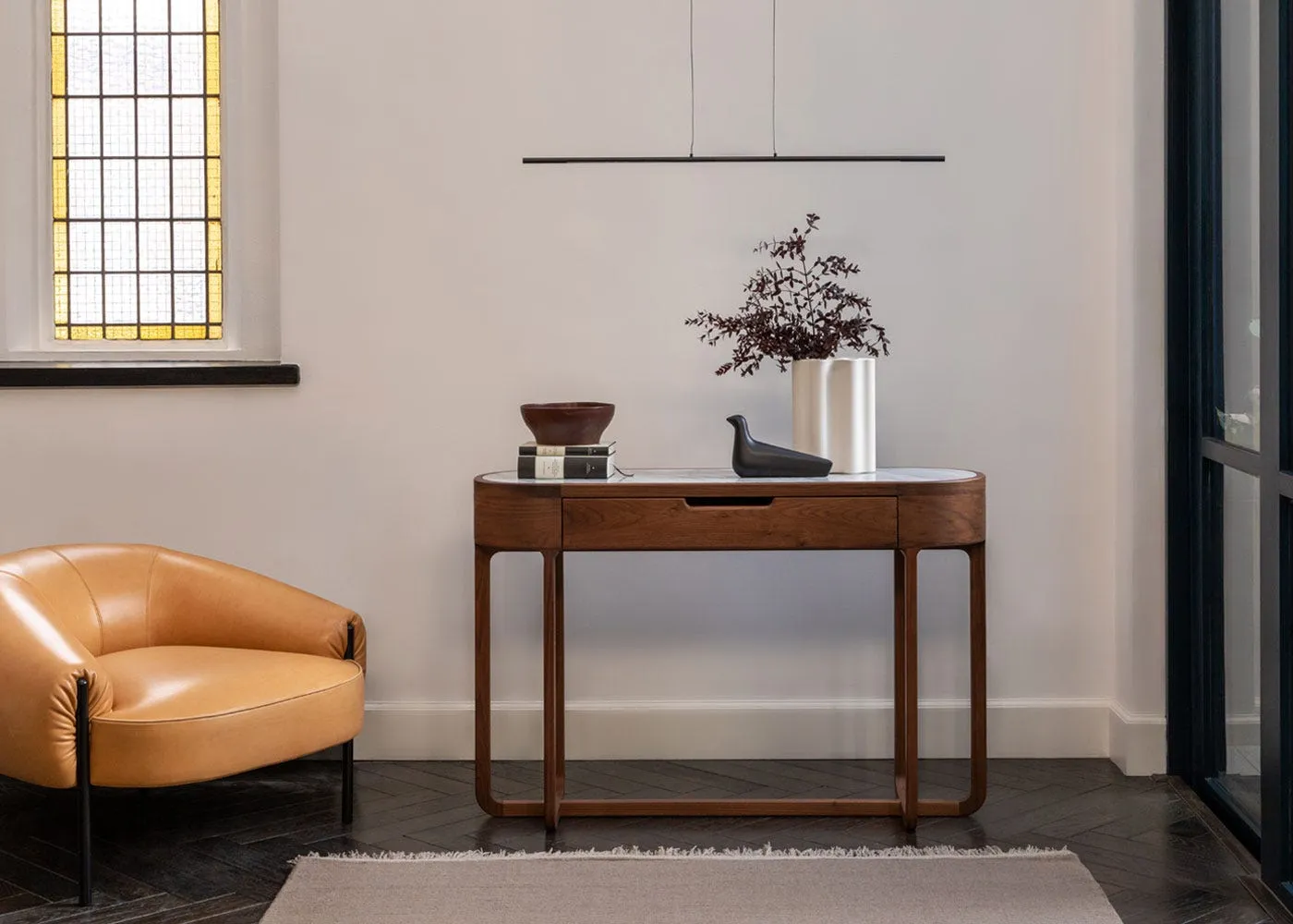 Heal's Anais Console Table in Walnut with Marble Top 3
