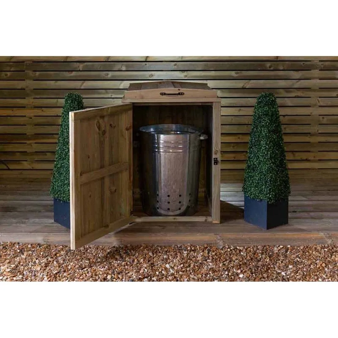 Buttercup Farm Paythorne Dustbin Store Single - Timber - L64 x W63 x H88 cm in Brown 3
