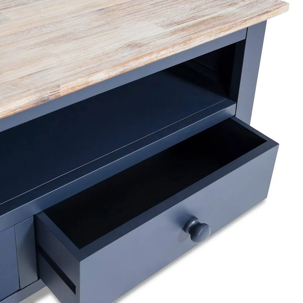 Statement Furniture Florence TV Stand With 2 Drawers & Shelf in Navy 3