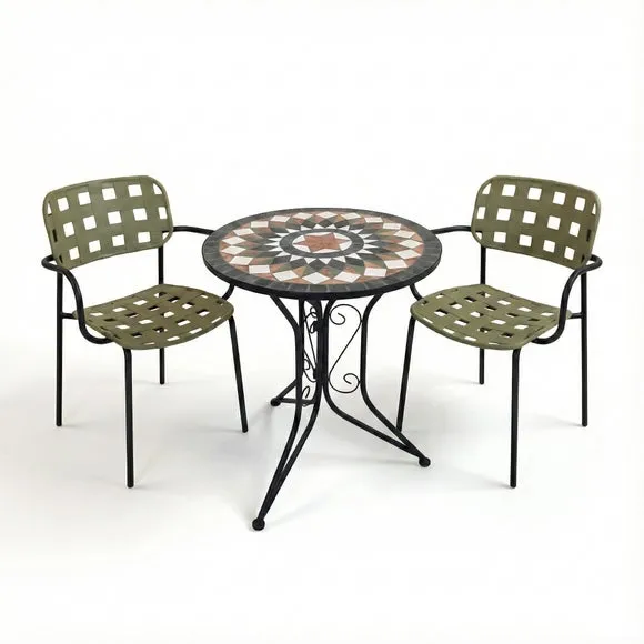 Maribelle Bistro Table with 2 Karin Armchairs 2