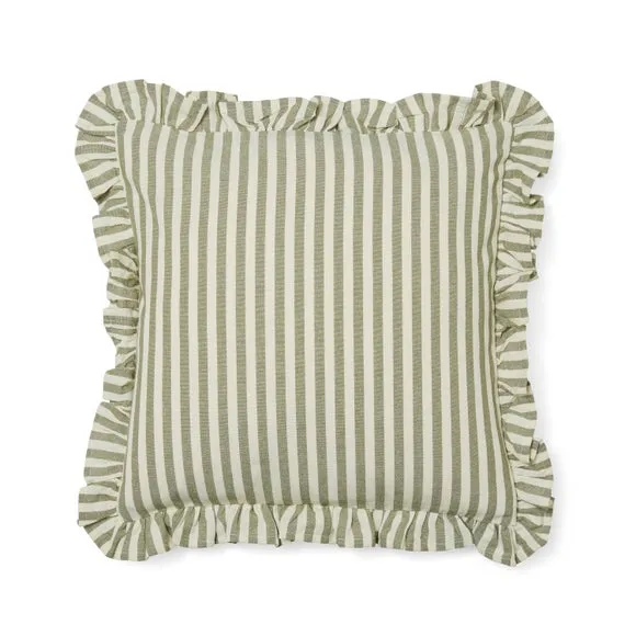 Linford Stripe Frilled Square Cushion Cover 3