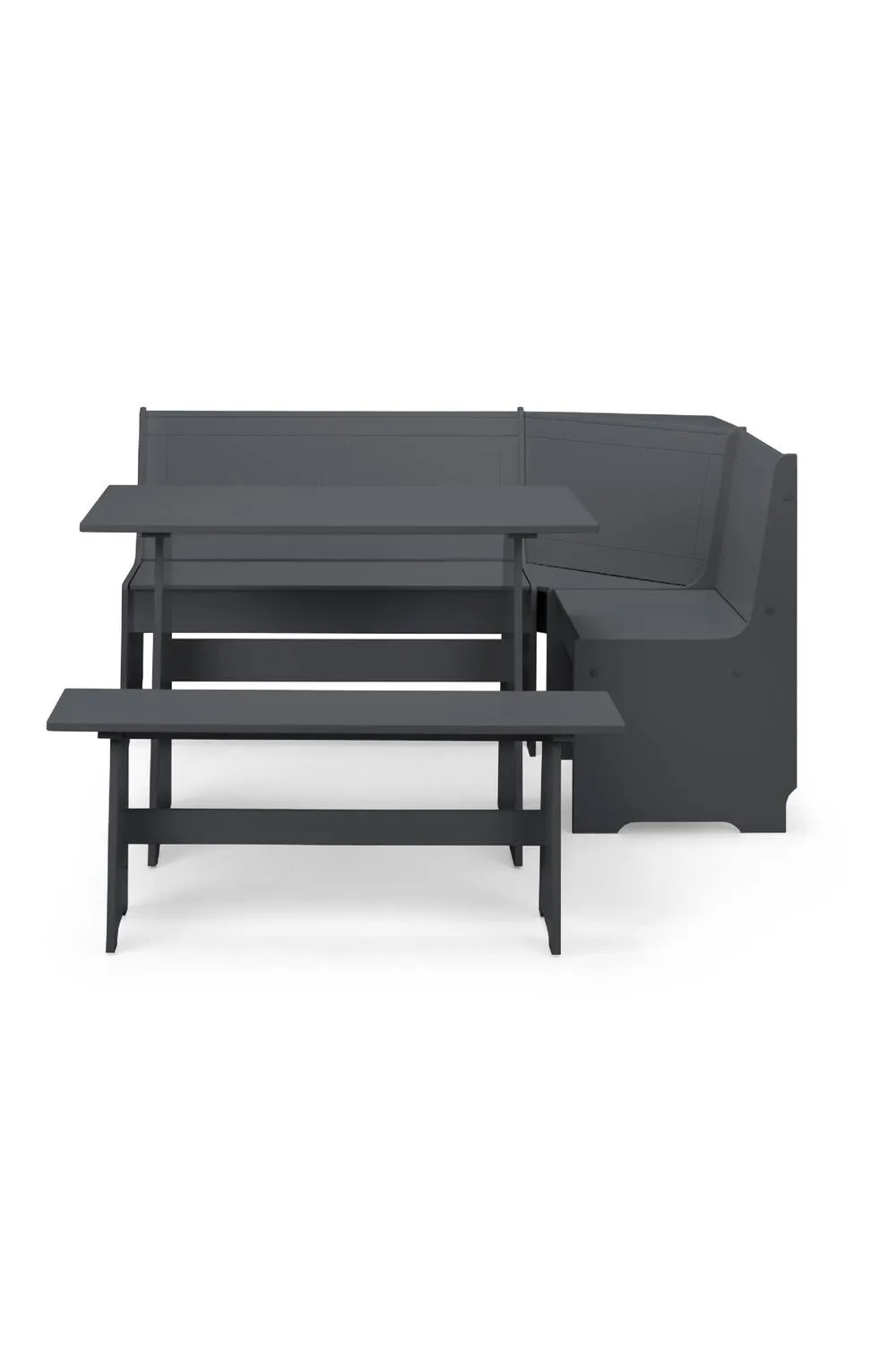 Julian Bowen Newport Corner 5 Seater Dining Set with Storage Bench in Black 4